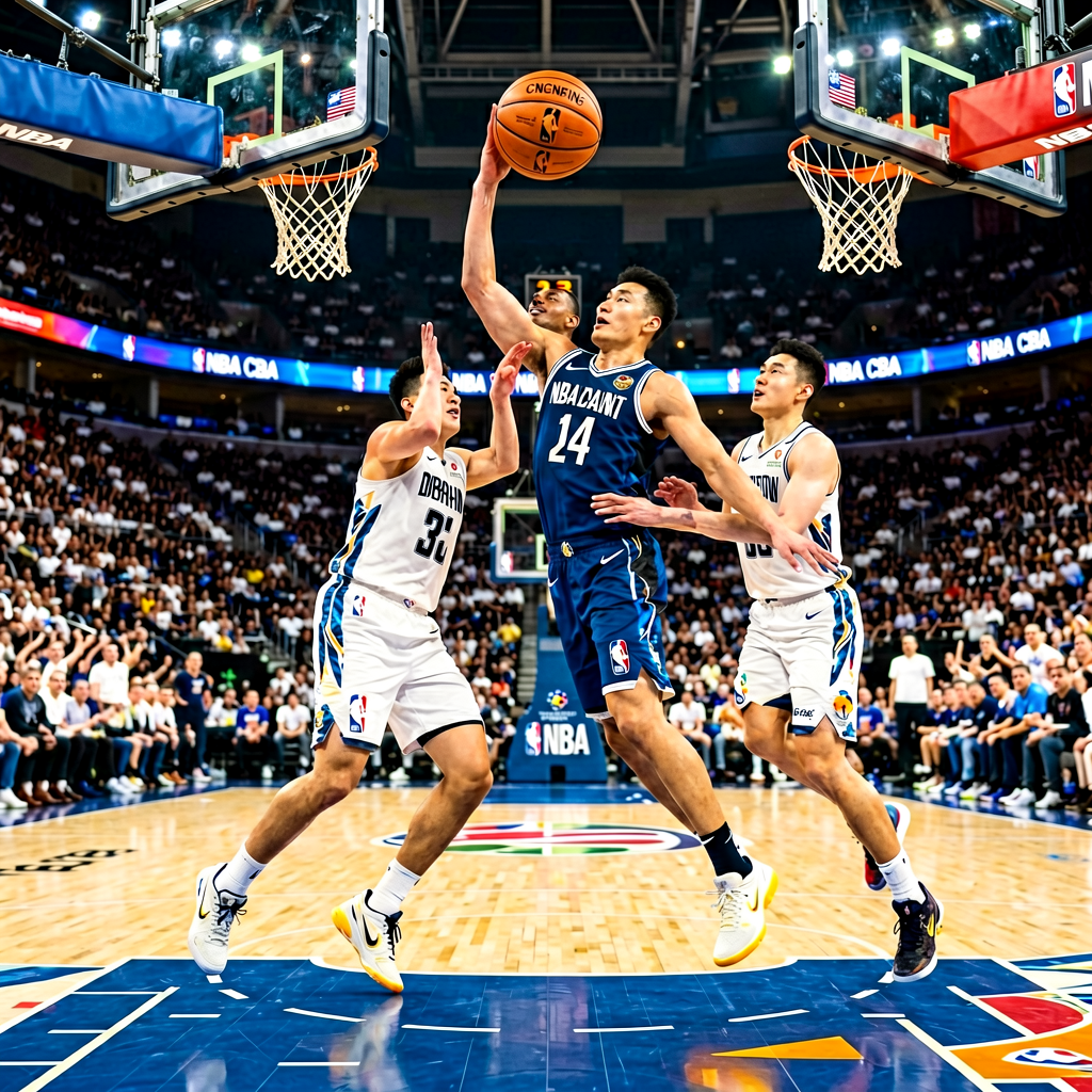 篮球比赛现场，NBA常规赛与季后赛精彩对决